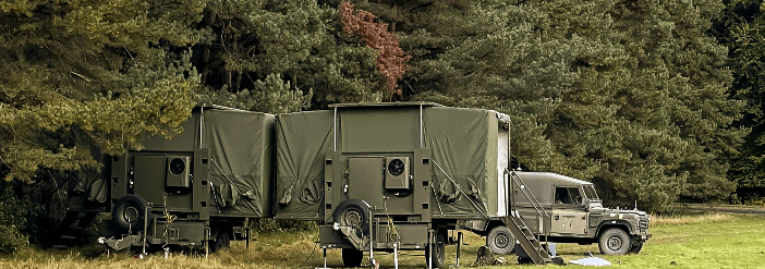 Weatherhaven TRECC rapidly deployed container in the field